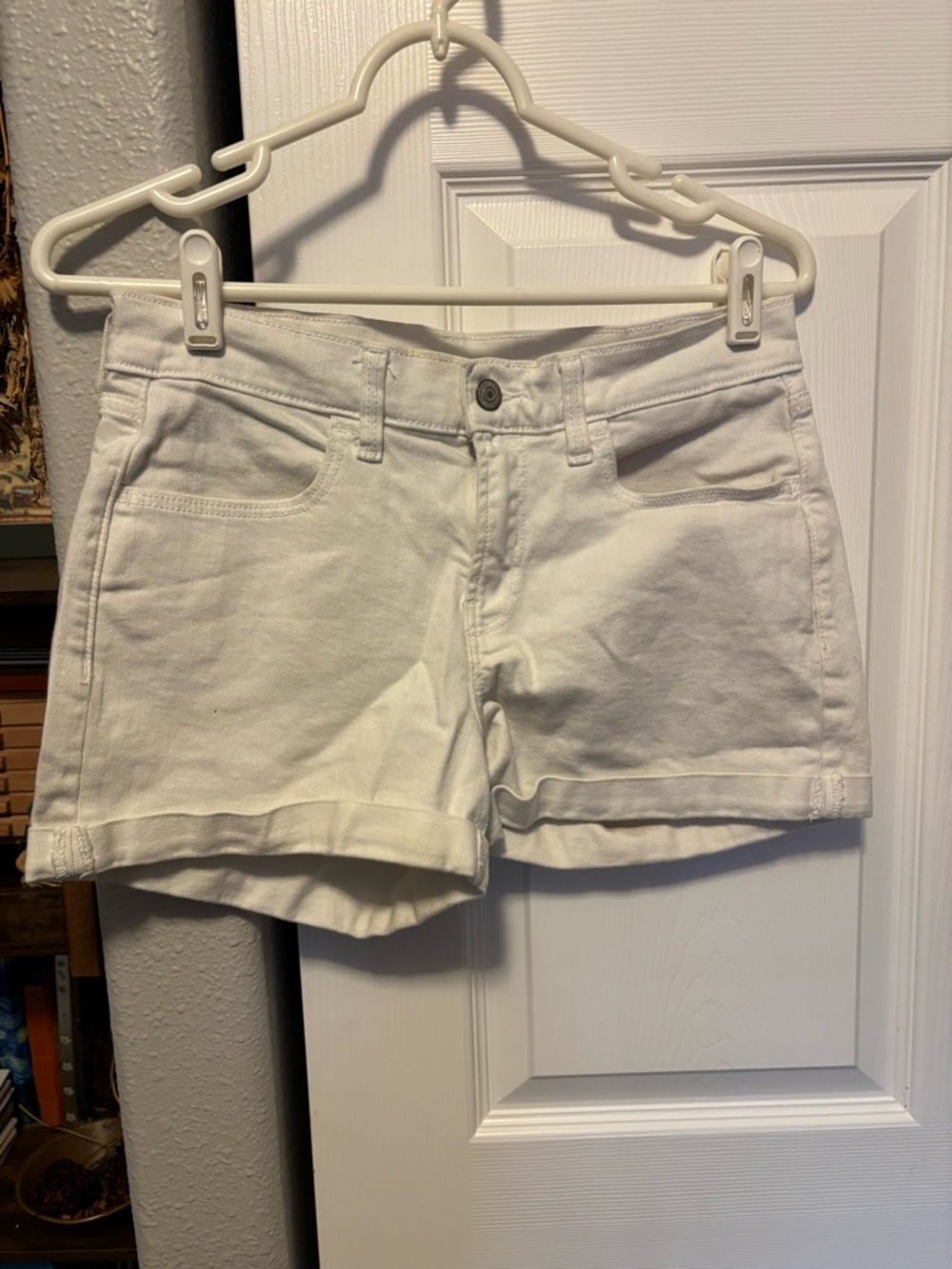 Old Navy White Denim Cuffed Shorts